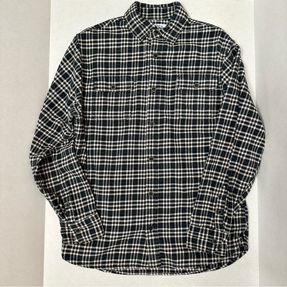 Alaskan Wilderness Gear Mens Size Large Green And Black Checkered Flannel Shirt - Picture 4 of 8